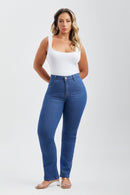 Calça Jeans Reta Modeladora Cós Médio