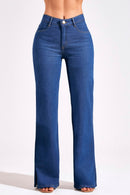 Calça Jeans Wide Leg Modeladora Cós Médio