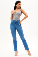 Calça Jeans Reta Mega Bumbum Cós Médio