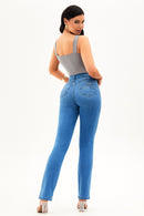 Calça Jeans Reta Mega Bumbum Cós Médio