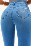 Calça Jeans Reta Mega Bumbum Cós Médio