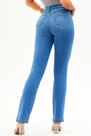 Calça Jeans Reta Mega Bumbum Cós Médio