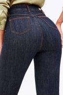 Calça Jeans Wide Leg Modeladora Fantástica Cós Super Alto Barra Tradicional