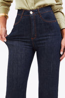 Calça Jeans Wide Leg Modeladora Fantástica Cós Super Alto Barra Tradicional