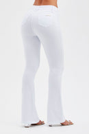 Calça Jeans Flare Mega Bumbum Milagrosa Cós Médio Branca