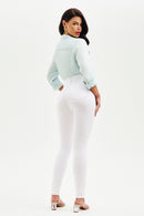 Calça Jeans Skinny Modeladora Milagrosa Cós Alto Branca