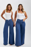 Calça Jeans Pantalona Modeladora Cós Médio