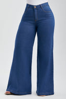 Calça Jeans Pantalona Modeladora Cós Médio