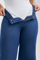 Calça Jeans Pantalona Modeladora Cós Médio