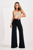 Calça Pantalona Comfort Office Preta