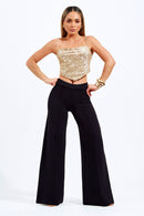 Calça Pantalona Comfort Office Basic Preta