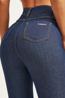 Calça Jeans Pantalona Ultra Modeladora Cós Super Alto