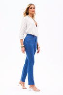 Calça Jeans Reta Modeladora Linea Cós Médio