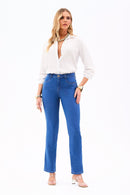 Calça Jeans Reta Modeladora Linea Cós Médio