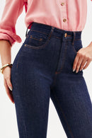 Calça Jeans Skinny Modeladora Revolucionária Cós Super Alto Escura