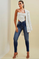Calça Jeans Skinny Modeladora Inesquecível Cós Médio