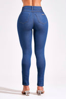 Calça Jeans Skinny Modeladora Cós Médio