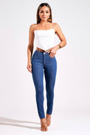 Calça Jeans Skinny Modeladora Cós Médio