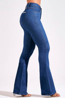 Calça Jeans Flare Modeladora Cós Médio