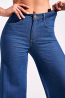 Calça Jeans Pantalona Modeladora Cós Médio