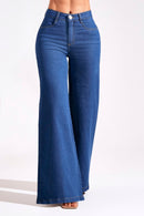 Calça Jeans Pantalona Modeladora Cós Médio