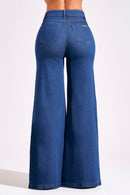Calça Jeans Pantalona Modeladora Cós Médio