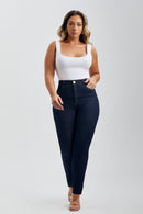Calça Jeans Skinny Ultra Modeladora Cós Alto Barra Corte a Laser