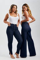 Calça Jeans Pantalona Ultra Modeladora Cós Super Alto