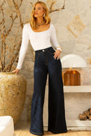 Calça Jeans Pantalona Ultra Modeladora Cós Super Alto