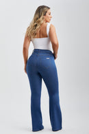 Calça Jeans Flare Modeladora Cós Médio