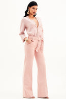 Calça Jeans Wide Leg Soul Cós Médio Rosa