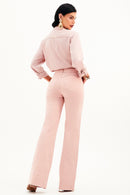 Calça Jeans Wide Leg Soul Cós Médio Rosa