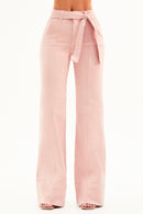 Calça Jeans Wide Leg Soul Cós Médio Rosa
