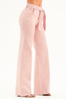 Calça Jeans Wide Leg Soul Cós Médio Rosa