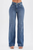 Calça Jeans Wide Leg Apaixonante Cós Médio