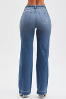Calça Jeans Wide Leg Apaixonante Cós Médio