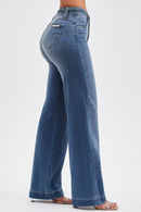 Calça Jeans Wide Leg Apaixonante Cós Médio
