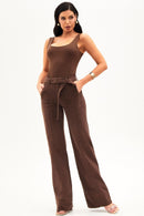 Calça Jeans Wide Leg Soul Cós Médio Coffee
