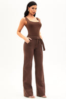 Calça Jeans Wide Leg Soul Cós Médio Coffee