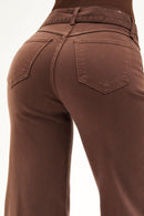 Calça Jeans Wide Leg Soul Cós Médio Coffee
