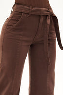 Calça Jeans Wide Leg Soul Cós Médio Coffee