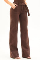 Calça Jeans Wide Leg Soul Cós Médio Coffee