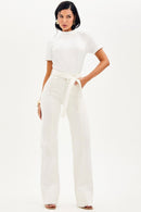 Calça Jeans Wide Leg Soul Cós Super Alto Off White