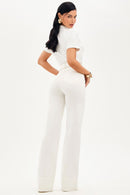 Calça Jeans Wide Leg Soul Cós Super Alto Off White