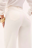 Calça Jeans Wide Leg Soul Cós Super Alto Off White