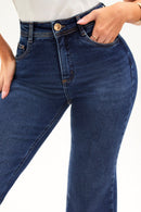 Calça Jeans Wide Leg Modeladora Essencial  Cós Médio