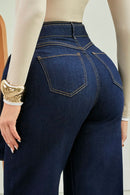 Calça Jeans Wide Leg Soul Cós Super Alto Escura