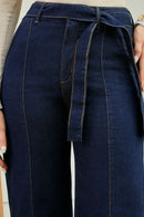 Calça Jeans Wide Leg Soul Cós Super Alto Escura