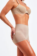 Calcinha Boxer Modeladora Bege