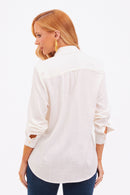 Camisa de Viscose Texturizada Essence Off White